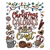 christmas calories rubber cling background stamp set