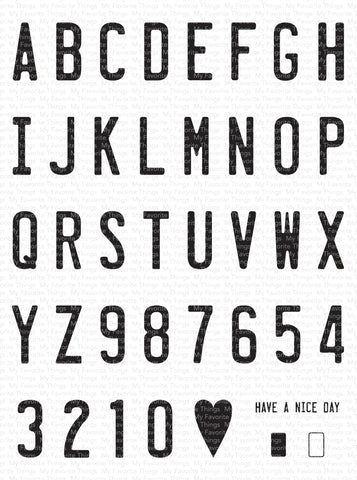 VANITY LICENSE PLATE ALPHABET