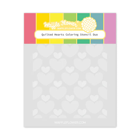 QUILTED HEARTS COLORING STENCIL DUO