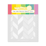 TWO STEP CHEVRON STENCIL TRIO