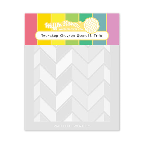 TWO STEP CHEVRON STENCIL TRIO