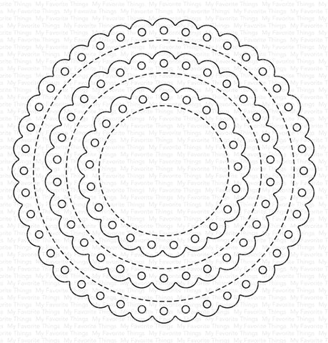 STITCHED EYELET LACE CIRCLE STAX