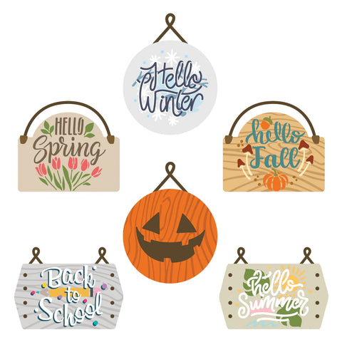 SEASONAL SIGNS SET OF 3 STENCIL