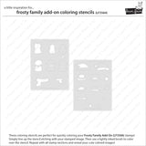 frosty family add-on coloring stencils