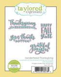 HANDLETTERED THANKSGIVING DIE